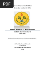 Download Makalah Pengantar Ilmu Pendidikan - Aspek Spiritual Pendidikanpdf by Goffar Al-Mubarok SN230527053 doc pdf