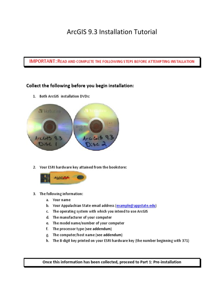 ArcGIS 9.3 Installation Guide | PDF | Arc Gis | Application Software