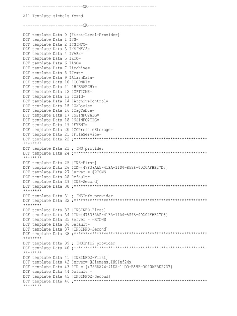 DCF Template Data Symbols Overview | PDF | Data | Computing