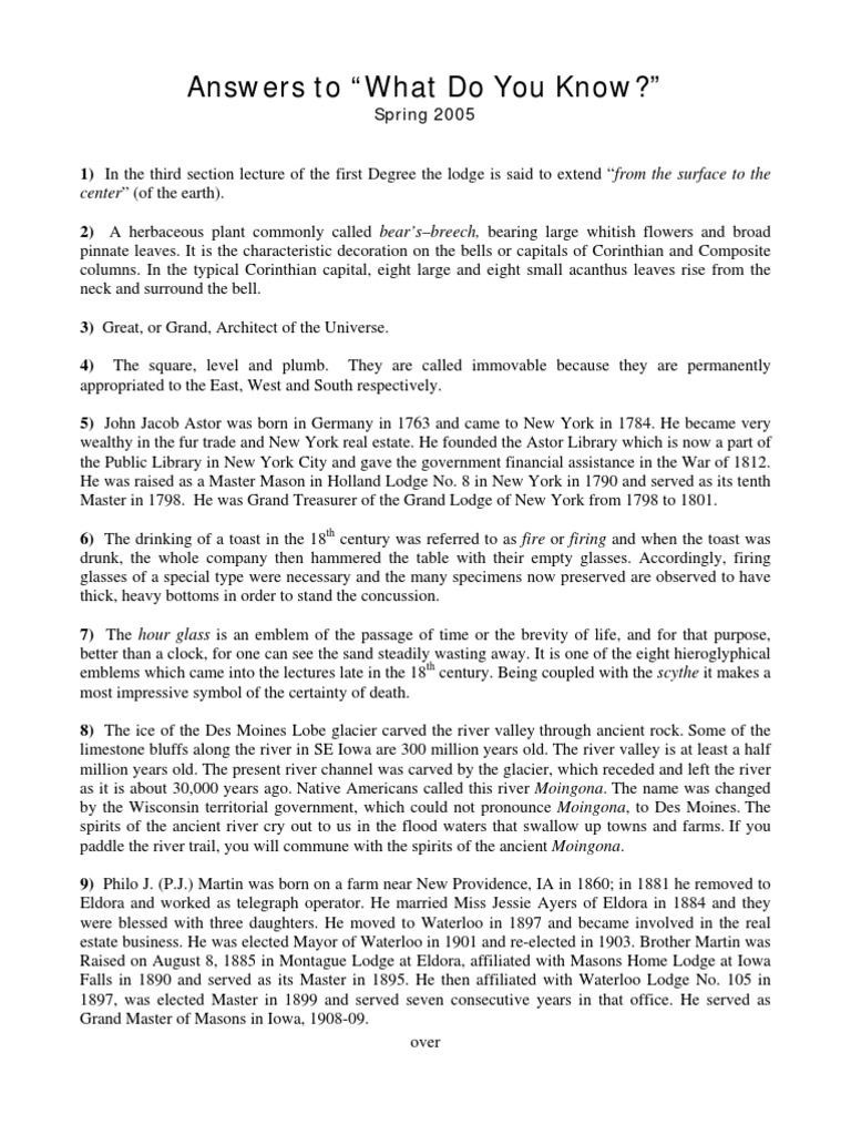 Masonic History and Symbols Explained | PDF | Freemasonry
