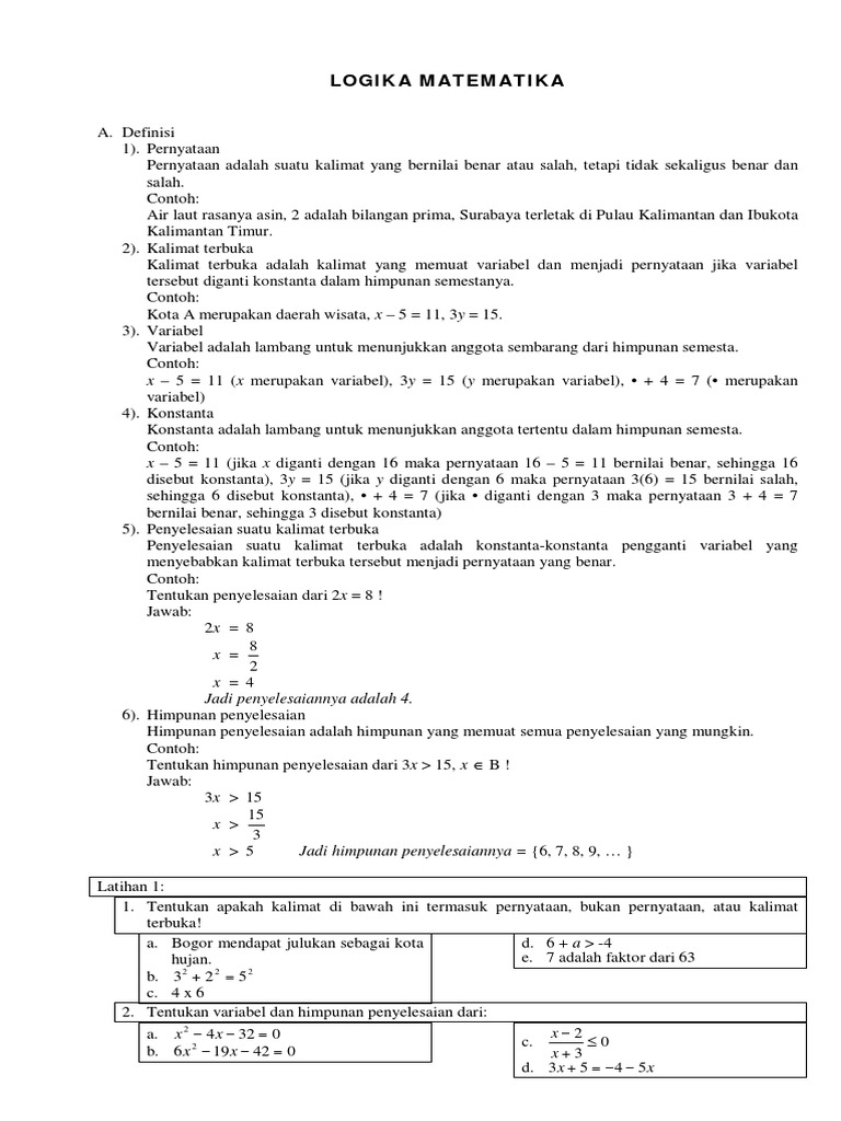 Dasar Logika Matematika | PDF