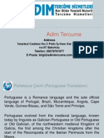 Portekizce Çeviri Hizmetleri - Adim Tercume