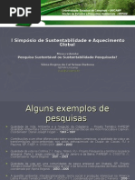 I Simpósio de Sustentabilidade e aquecimento global - UNICAMP 22-10-08