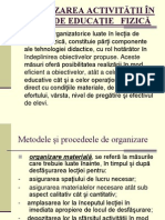 Organizarea Activităţii În Lecţia de Educaţie Fizică