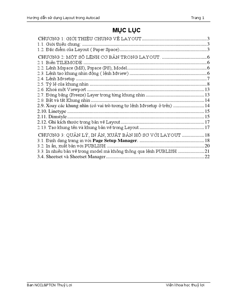 HDSD Layout Trong Autocad | PDF