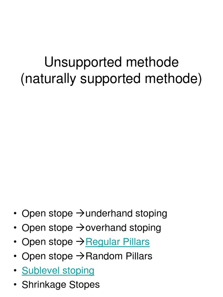 Mining Stoping Methods Explained | PDF