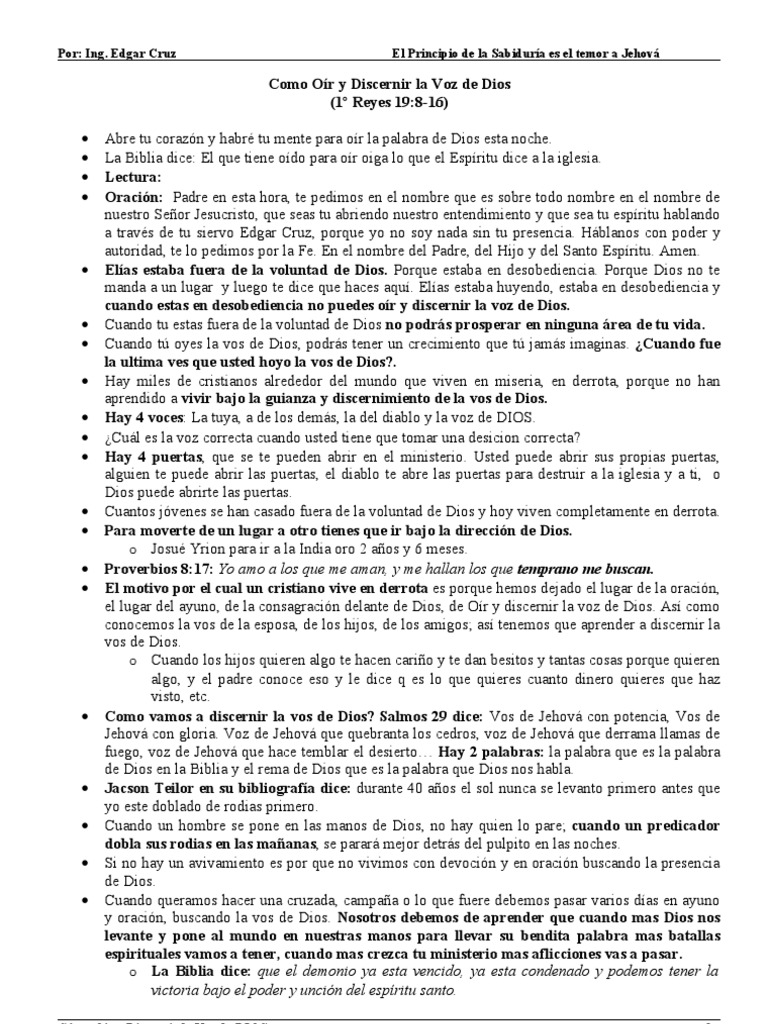 Cómo Oír y Discernir la Voz de Dios | PDF | Cristo (título) | Oración