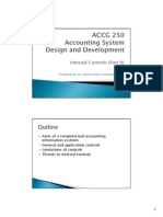 Accounting System Design and Development-Internal Controls