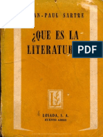 Jean Paul Sartre ¿Que Es La Literatura