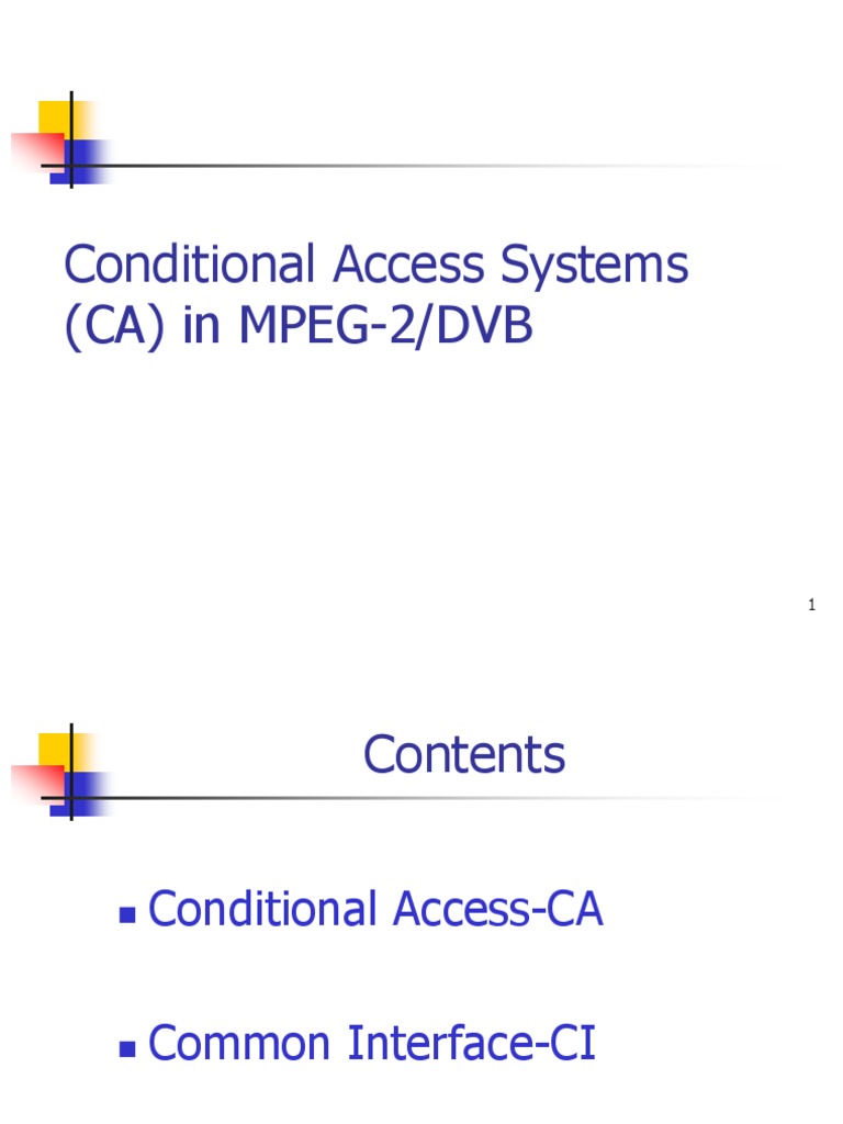 Overview of Conditional Access Systems | PDF | Set Top Box ...