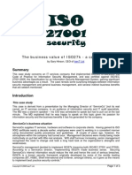ISO27k the Business Value of ISO27k Case Study