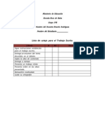 Criterio de Evaluacion Del Proyecto