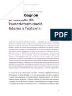 Quebec - De La Autodeterminacion Interna a La Autodeterminacion Exterma