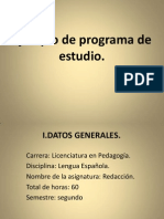 Ejemplo de Programa de Estudio