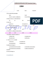 Karanataka CET 1984 Mathematics