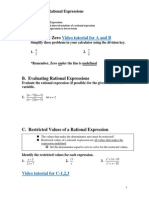 Introduction To Rational Expressions