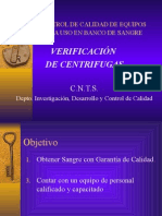 Verificación de Centrifugas