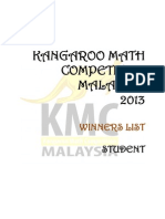 Result KMC 2013 Student