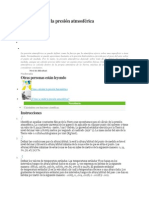 Como Calcular La Presión Atmosférica