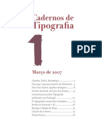 Cadernos de Tipografia Nr.1, 2007