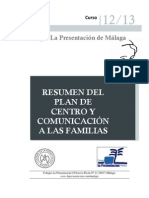Plan de Centro y Comunicación A Las Familias 2012/13