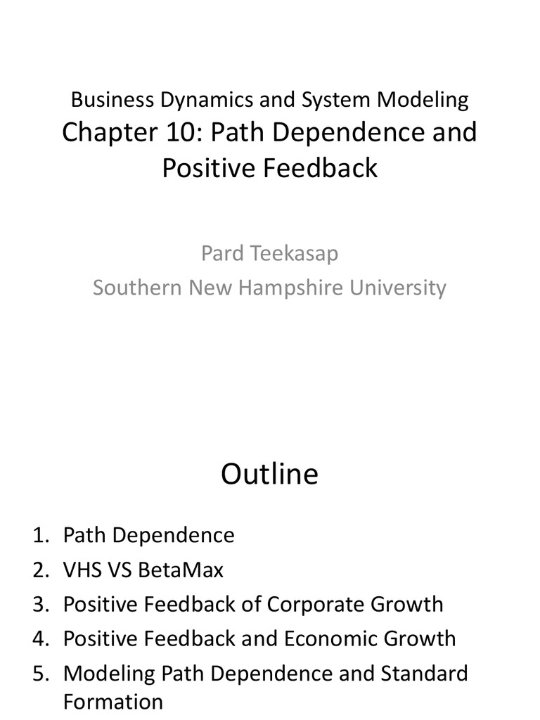 Path Dependence in Market Dynamics | PDF | Videocassette Recorder ...