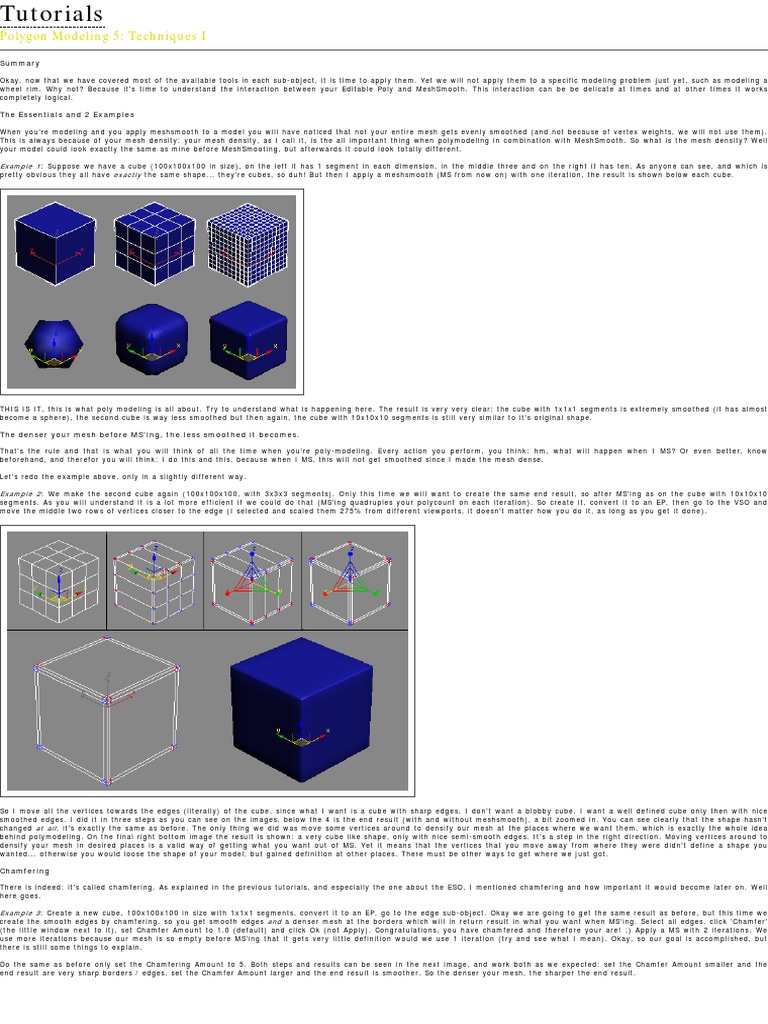 Polygon Modeling Techniques Explained | PDF | Teaching Methods ...