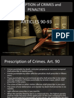 Prescription of Crimes and Penalties
