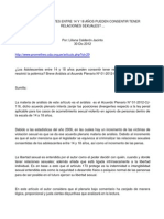 Análisis del Acuerdo Plenario N° 01-2012-CJ-116 sobre la edad de consentimiento sexual en Perú