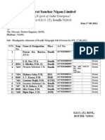 Bharat Sanchar Nigam Limited: (A Govt of India Enterprise)