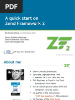 Zf2quickstart Enrico Zimuel