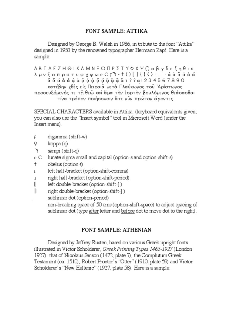 Greek Keys Sample Greek Alphabet Text