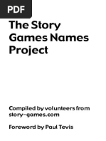 Story Games Name Project | PDF | Shoe | Embroidery