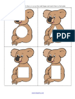 Shape Cards - Print 2 Sets and Match Them, or Cut Out The Small Shapes and Match Them To The Koalas