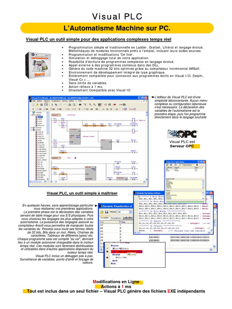 Visual PLC : Programmation et Débogage | PDF | Programmation ...