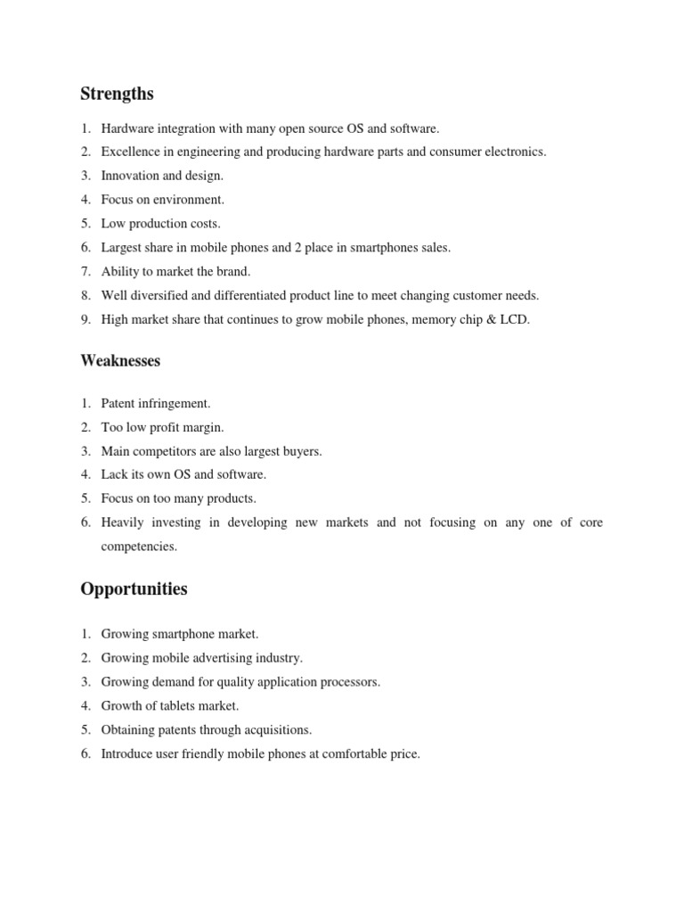 Swot analysis assignment doc 07 picture