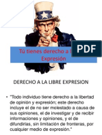 Tú Tienes Derecho A La Libre Expresión