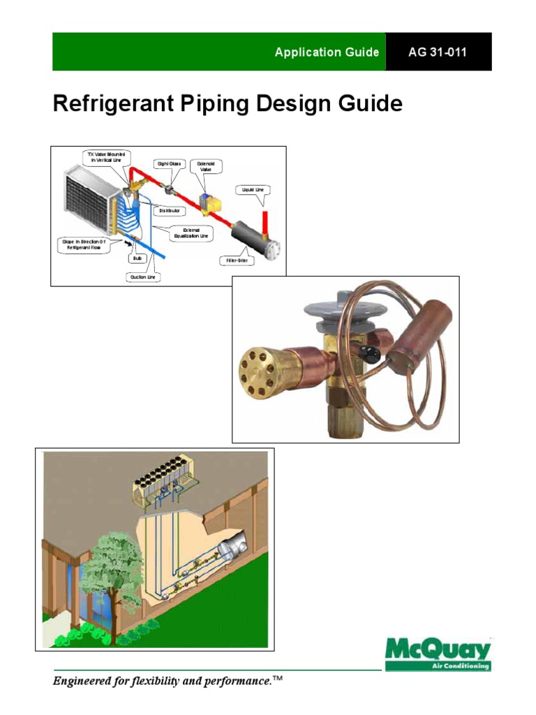 Refrigerant Piping Design Guide | PDF | Gas Compressor | Refrigeration