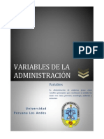 Variables de La Administracion