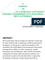 A Seminar ON Retrofitting of A Hydraulic Continously Variable Transmission To A Rear Wheel Drive Automobile