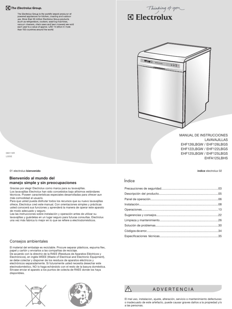 Lavavajillas Manuales 125HS INOX | PDF | Lavavajillas | Cuchillería