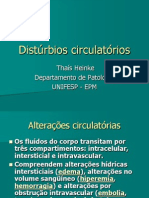 Distúrbios circulatórios: edemas, hiperemia, hemorragia e choque