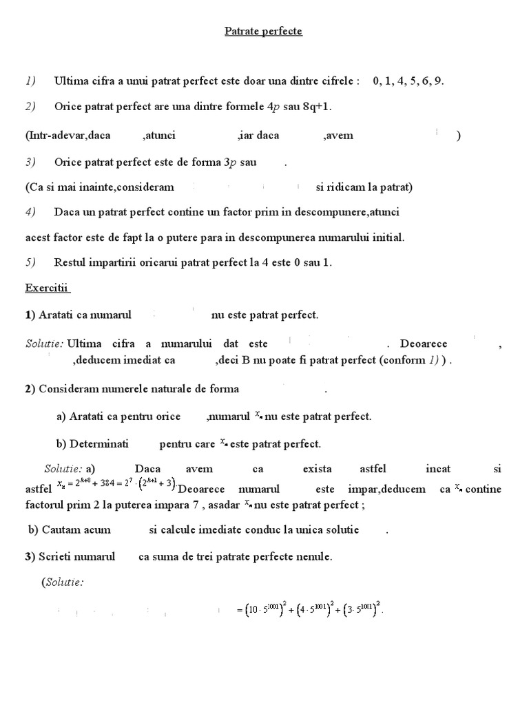 Patrate Perfecte | PDF