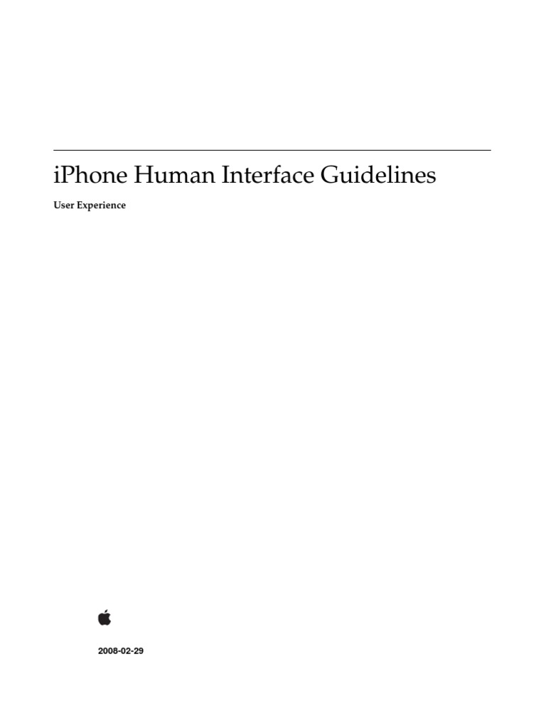 Iphones Human Interface Guidelines | PDF | Ios | Operating System