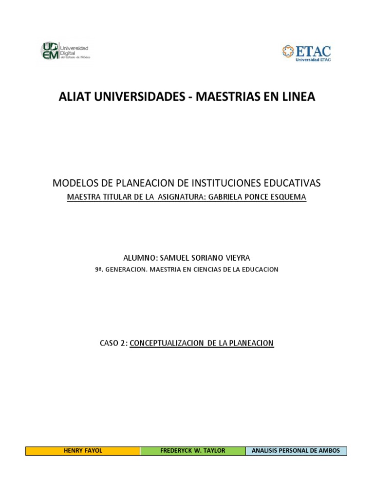Modelos de Planeacion de Instituciones Educativas | PDF | Planificación ...