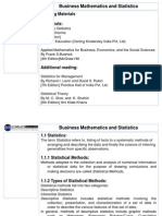 Business Mathematics and Statistics: Reading Materials Core Texts