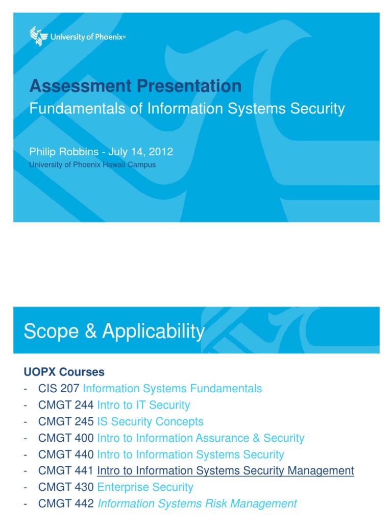 Information Systems Security Overview | PDF | Information Security ...