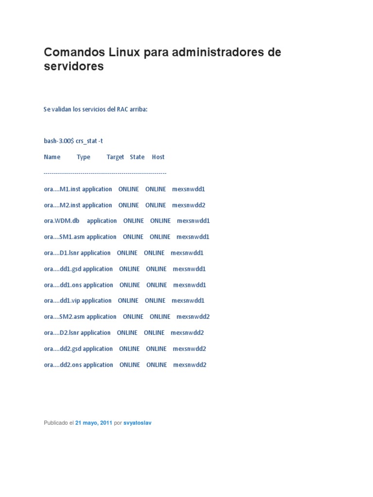 Comandos Esenciales de Linux para Servidores | PDF | Servidor ...