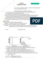 Hypothesis Testing: Parametric Tests: Compare The Values of Parameters