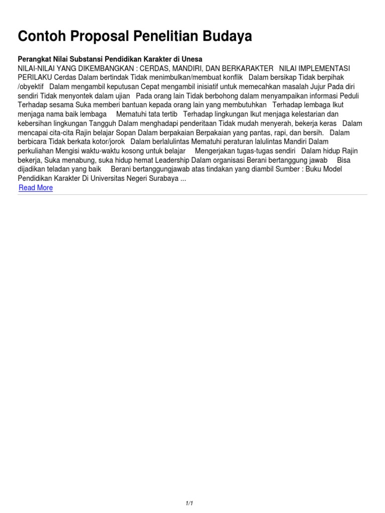 Contoh Proposal Penelitian Budaya